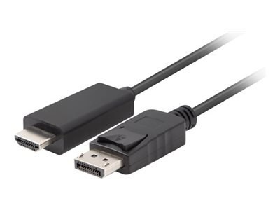 Lanberg - Kabel przejściowy - DisplayPort 20-pin męski do HDMI męski - 1.8 m - podwójne ekranowanie - czarny