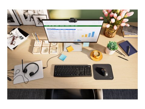 Logitech BRIO 105 - Kamerka internetowa - kolor - 2 MP - 1920 x 1080 - 1080p, 720p - audio - USB