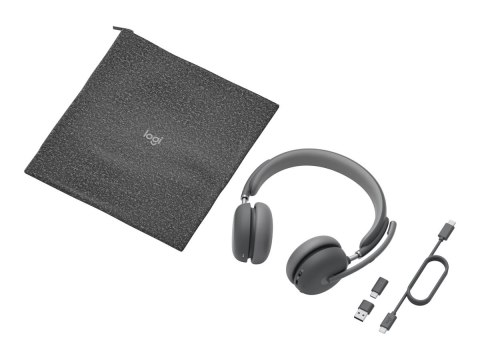 Logitech Zone Wireless 2 - Słuchawka - nauszne - Bluetooth - bezprzewodowa - redukcja hałasu - USB-C za pośr. adaptera Bluetooth