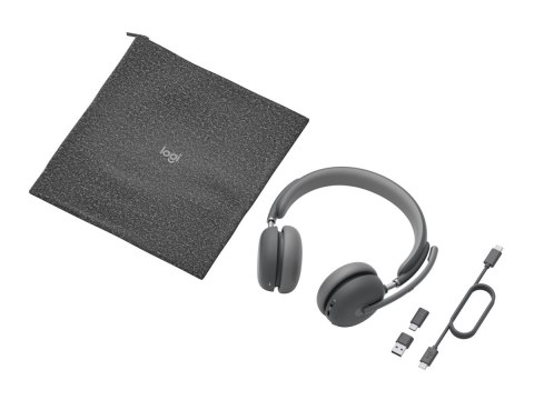 Logitech Zone Wireless 2 - Słuchawka - nauszne - Bluetooth - bezprzewodowa - redukcja hałasu - USB-C za pośr. adaptera Bluetooth