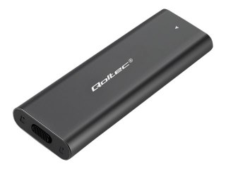 Qoltec - Obudowa pamięci - M.2 - M.2 NVMe Card / PCIe (NVMe) - USB-C 3.1 (Gen 2) - grafitowy