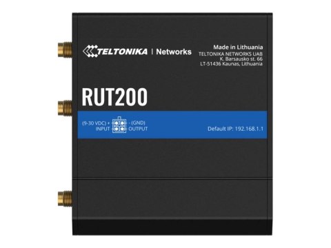 Teltonika RUT200 - Router bezprzewodowy - WWAN 2,4 GHz - 4G, 2G, 3G - montowany na szynie DIN
