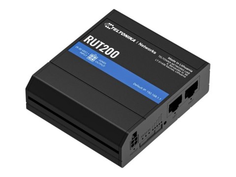 Teltonika RUT200 - Router bezprzewodowy - WWAN 2,4 GHz - 4G, 2G, 3G - montowany na szynie DIN