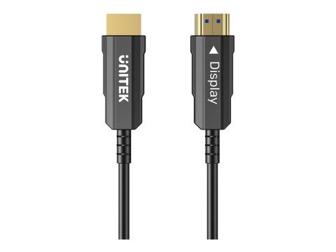 Unitek - Kabel HDMI - HDMI męski do HDMI męski - 20 m - światłowód - czarny - obsługa 4K 60 Hz