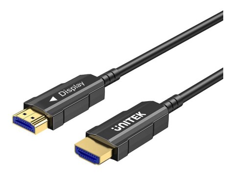 Unitek - Kabel HDMI - HDMI męski do HDMI męski - 25 m - światłowód - czarny - obsługa 4K 60 Hz