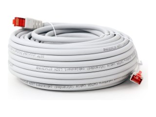 Cablexpert - Kabel krosowy - RJ-45 (M) do RJ-45 (M) - 45 m - 6.2 mm - S/FTP - CAT 6a - bezhalogenowe, odlewany, bez wystających 