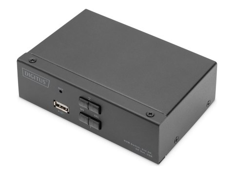 DIGITUS - Przełącznik — KVM / dźwięk - 2 x KVM / dźwięk - 1 użytkownik lokalny - stacjonarny