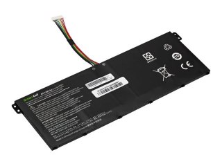 Green Cell - Bateria notebooka (ekwiwalent: Acer AC14B13J, Acer AC14B18J) - litowo-polimerowa - 3 ogniwa - 3600 mAh - czarny