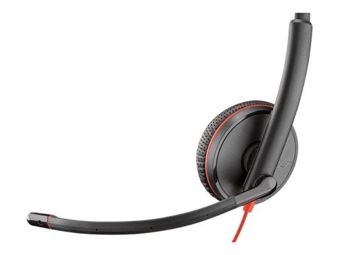 HP Poly Blackwire 3225 - Blackwire 3200 Series - słuchawka - nauszne - przewodowa - złącze 3,5 mm, USB-C - czarny - Certyfikacja