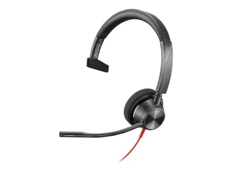 HP Poly Blackwire 3310 - Blackwire 3300 series - słuchawka - nauszne - przewodowa - USB-A - czarny - Certyfikat Microsoft Teams,