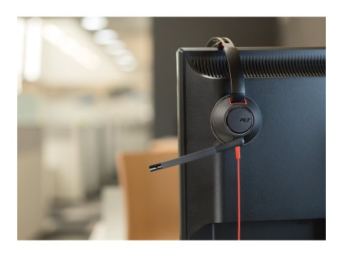 HP Poly Blackwire 5220 - Słuchawka - nauszne - przewodowa - USB-C, złącze 3,5 mm, USB-A - czarny - Certyfikacja dla Skype for Bu
