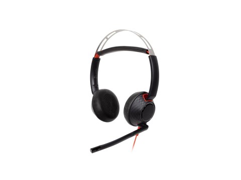HP Poly Blackwire 5220 - Słuchawka - nauszne - przewodowa - USB-C, złącze 3,5 mm, USB-A - czarny - Certyfikacja dla Skype for Bu