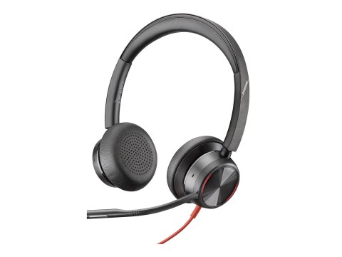HP Poly Blackwire 8225 - Blackwire 8200 series - słuchawka - nauszne - przewodowa - redukcja hałasu - USB-C - czarny - Certyfika