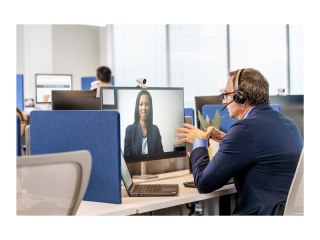 HP Poly Voyager 4320-M - Słuchawka - nauszne - Bluetooth - bezprzewodowa, przewodowa - adapter USB-A za pośr. Bluetooth - czarny