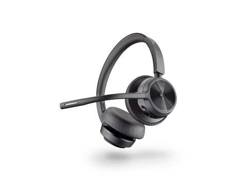 HP Poly Voyager 4320-M - Słuchawka - nauszne - Bluetooth - bezprzewodowa, przewodowa - adapter USB-A za pośr. Bluetooth - czarny