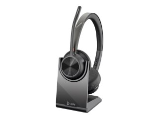 HP Poly Voyager 4320 - Voyager 4300 UC series - słuchawka - nauszne - Bluetooth - bezprzewodowa, przewodowa - USB-C - czarny - C