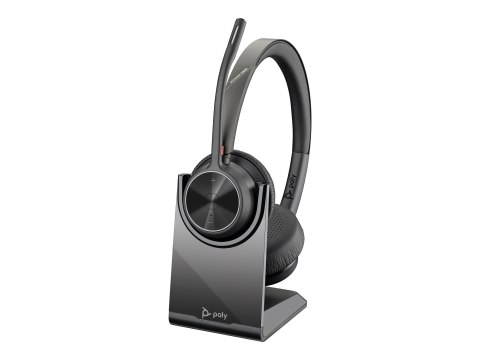 HP Poly Voyager 4320 - Voyager 4300 UC series - słuchawka - nauszne - Bluetooth - bezprzewodowa, przewodowa - USB-C - czarny - C