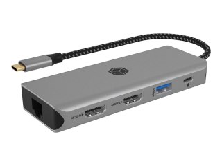 ICY BOX IB-DK4012-CPD - Stacja dokująca - USB-C 3.2 Gen 2 - 2 x HDMI - 1GbE