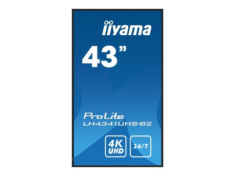 Iiyama ProLite LH4341UHS-B2 - 43" Klasa Przekątnej (42.5" widoczny) wyświetlacz LCD z podświetleniem LED - sygnał cyfrowy - 4K U