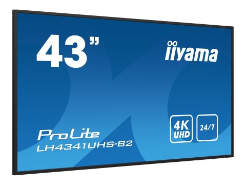 Iiyama ProLite LH4341UHS-B2 - 43" Klasa Przekątnej (42.5" widoczny) wyświetlacz LCD z podświetleniem LED - sygnał cyfrowy - 4K U