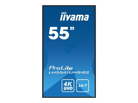Iiyama ProLite LH5541UHS-B2 - 55" Klasa Przekątnej (54.6" widoczny) wyświetlacz LCD z podświetleniem LED - sygnał cyfrowy - 4K U
