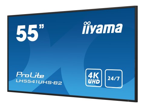 Iiyama ProLite LH5541UHS-B2 - 55" Klasa Przekątnej (54.6" widoczny) wyświetlacz LCD z podświetleniem LED - sygnał cyfrowy - 4K U