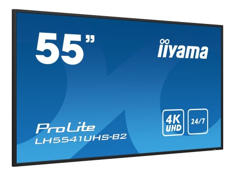 Iiyama ProLite LH5541UHS-B2 - 55" Klasa Przekątnej (54.6" widoczny) wyświetlacz LCD z podświetleniem LED - sygnał cyfrowy - 4K U