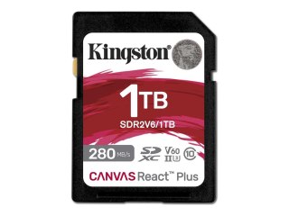 Kingston Canvas React Plus - Karta pamięci flash - 1 TB - Video Class V60 / UHS-II U3 / Class10 - SDXC UHS-II