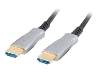 Lanberg - Duża szybkość premium - kabel HDMI z Ethernet - HDMI męski do HDMI męski - 10 m - podwójne ekranowanie - czarny, srebr