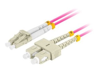 Lanberg - Kabel krosowy - duplex LC/UPC wielomodowy (M) do Duplex SC/UPC wielomódowy (M) - 50 cm - 3 mm - światłowód - dupleks -