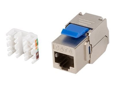 Lanberg - Moduł keystone - RJ-45 (F) do LSA - UTP - CAT 6 - kontakt z brązu fosforowego - srebrny