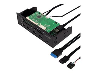 LogiLink 5.25" Multifunction Front Panel - Czytnik kart - czytnik kart 6-w-1 - 5,25" (Karta Pamięci, MS Micro, CF, miniSD, SD, x