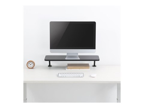LogiLink - Stojak - riser - dla monitor - 650 mm długości - stal, płyta wiórowa, plastik - czarny - rozmiar ekranu: 13"-32"
