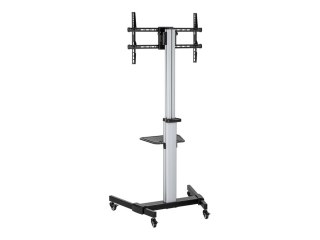 LogiLink - Wózek - dla TV / monitor - regulacja wysokości, maks. 50 kg - plastik, stal, aluminium - czarny/szary - rozmiar ekran