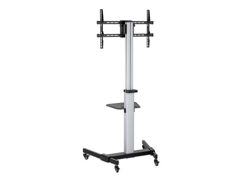 LogiLink - Wózek - dla TV / monitor - regulacja wysokości, maks. 50 kg - plastik, stal, aluminium - czarny/szary - rozmiar ekran