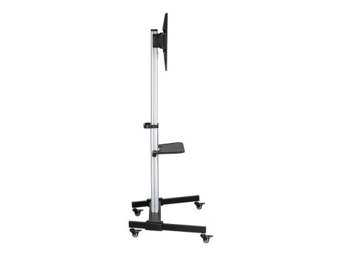 LogiLink - Wózek - dla TV / monitor - regulacja wysokości, maks. 50 kg - plastik, stal, aluminium - czarny/szary - rozmiar ekran