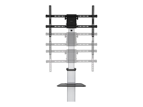 LogiLink - Wózek - dla TV / monitor - regulacja wysokości, maks. 50 kg - plastik, stal, aluminium - czarny/szary - rozmiar ekran
