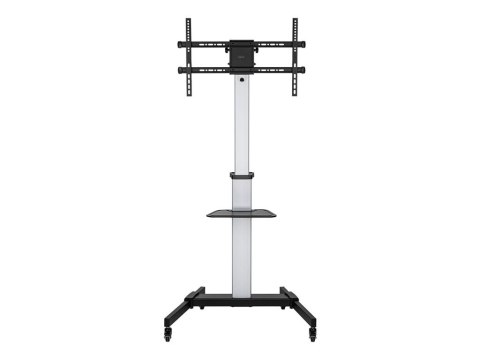 LogiLink - Wózek - dla TV / monitor - regulacja wysokości, maks. 50 kg - plastik, stal, aluminium - czarny/szary - rozmiar ekran