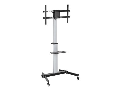 LogiLink - Wózek - dla TV / monitor - regulacja wysokości, maks. 50 kg - plastik, stal, aluminium - czarny/szary - rozmiar ekran