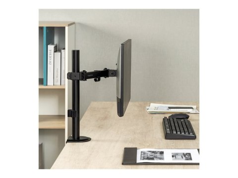 LogiLink - Zestaw do montażu (montaż nabiurku) - ramię regulowane - dla wyświetlacz LCD - długość ramienia 376 mm - plastik, sta