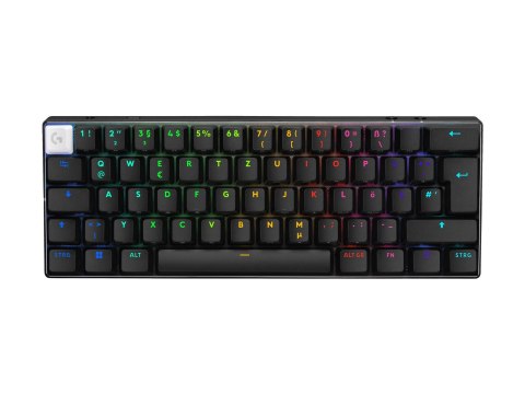 Logitech G PRO X 60 - Klawiatura - gaming - 60% - TKL - podświetlenie - bezprzewodowa - 2.4 GHz, Bluetooth - QWERTY - Międzynaro