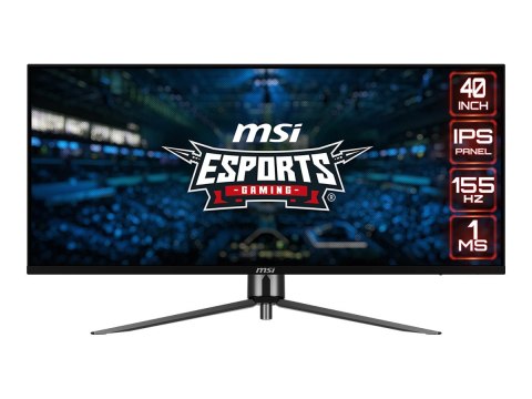 MSI MAG401QR - Monitor LED - gaming - 40" - 3440 x 1440 UWQHD @ 155 Hz - IPS - 400 cd/m² - 1000:1 - 1 ms - 2xHDMI, DisplayPort, 
