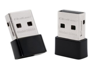 Qoltec - Adapter sieciowy - USB 2.0 - Wi-Fi 5 - czarny