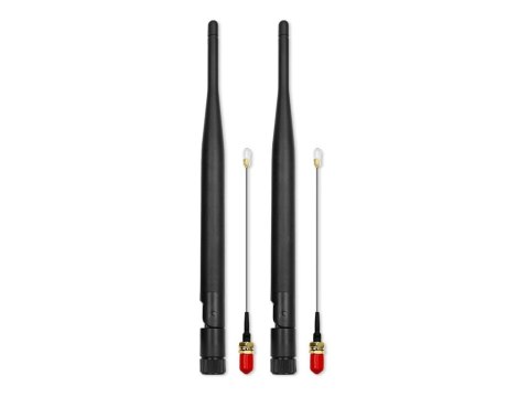 Qoltec - Antena - kaczka gumowa - Wi-Fi - 5 dBi - antena dookólna - do użytku w pomieszczeniach (pakiet 2)