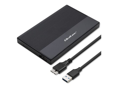 Qoltec - Obudowa pamięci - 2.5" - SATA 6Gb/s - USB 3.0 - czarny