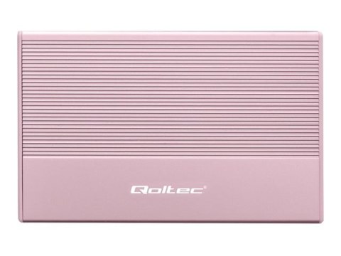 Qoltec - Obudowa pamięci - 2.5" - SATA 6Gb/s - USB 3.0 - różowy