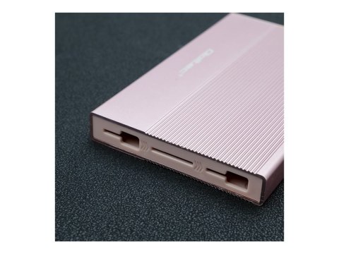 Qoltec - Obudowa pamięci - 2.5" - SATA 6Gb/s - USB 3.0 - różowy