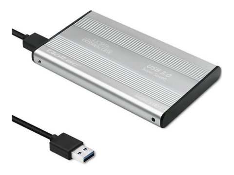 Qoltec - Obudowa pamięci - 2.5" - SATA 6Gb/s - USB 3.0 - srebrny