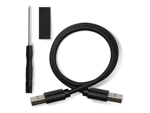 Qoltec - Obudowa pamięci - 2.5" - SATA 6Gb/s - USB 3.0 - srebrny