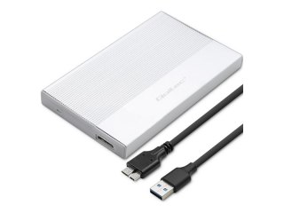 Qoltec - Obudowa pamięci - 2.5" - SATA 6Gb/s - USB 3.0 - srebrny